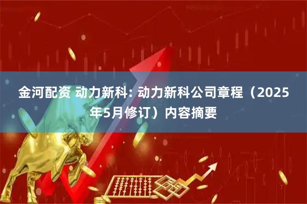 金河配资 动力新科: 动力新科公司章程（2025年5月修订）内容摘要